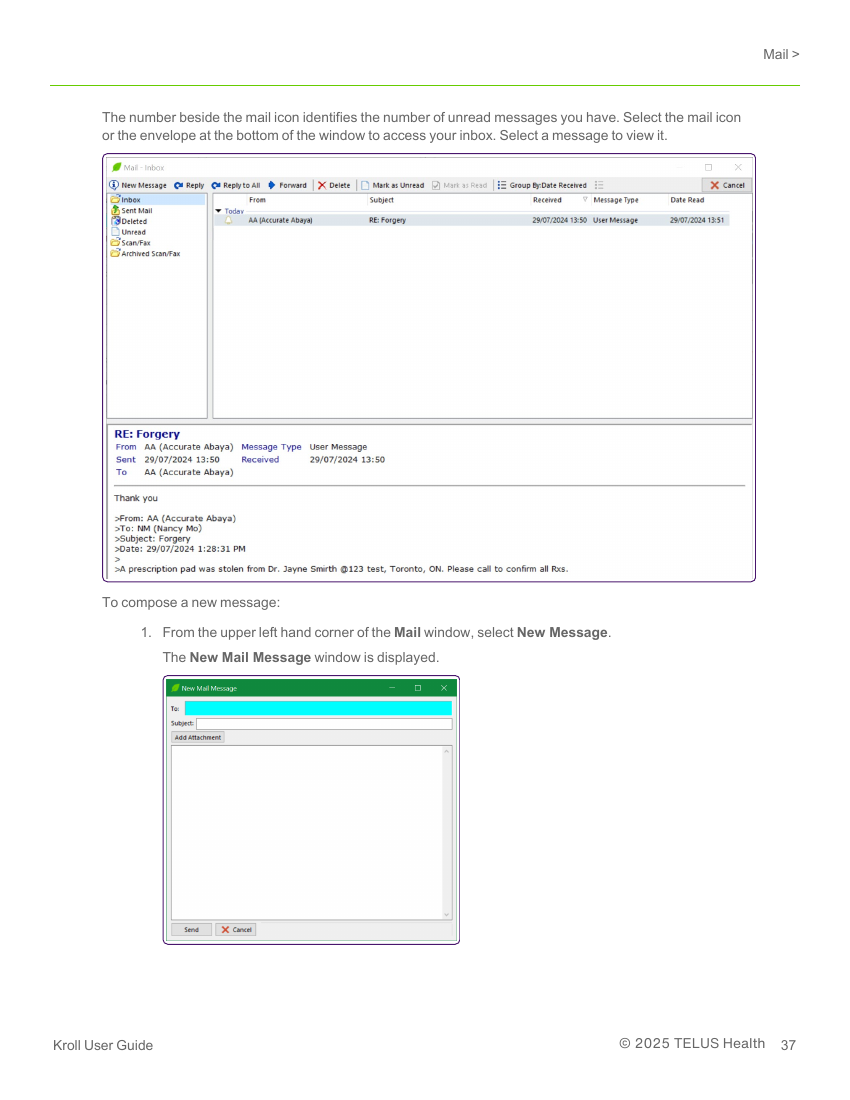 Kroll User Manual — Patient Record